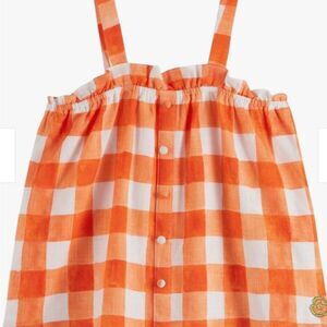 Scotch & Soda Orange and White Checkered Kids Tank Top